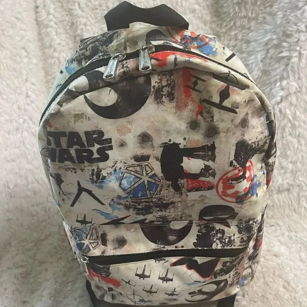 Loungefly StarWars Canvas Backpack Rouge One distressed print design padded y
